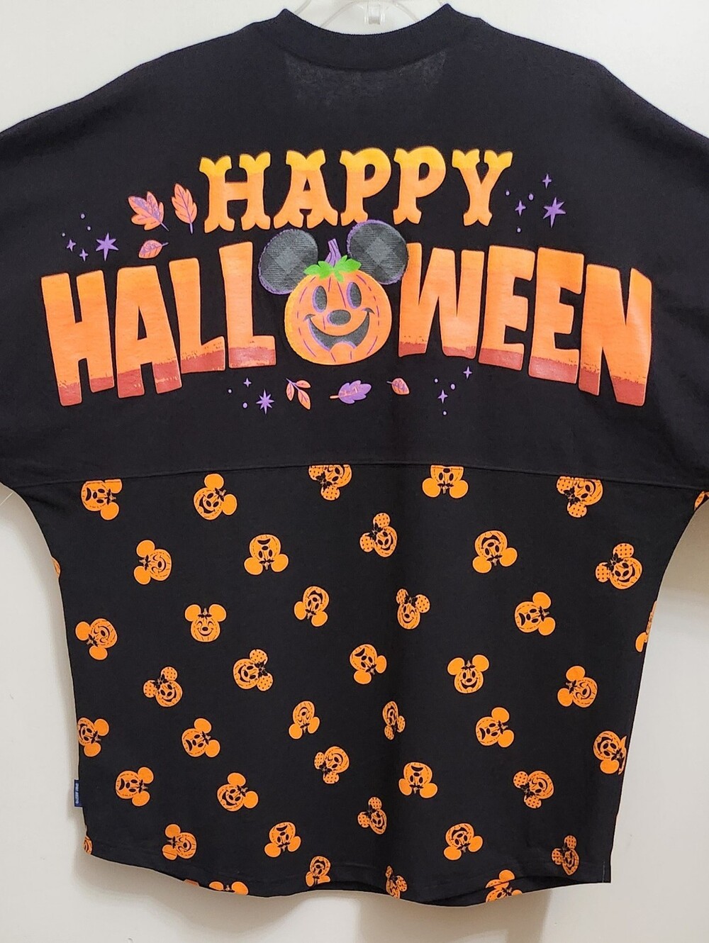**NEW** Disney Parks Happy Halloween Mickey Pumpkin Jack-O-Lantern Spirit Jersey